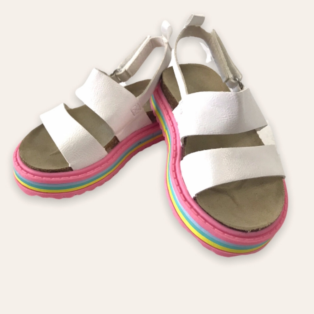 Carter's cork rainbow sandals